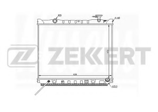 ZEKKERT MK-1059 Радиатор, охлаждение двигателя 