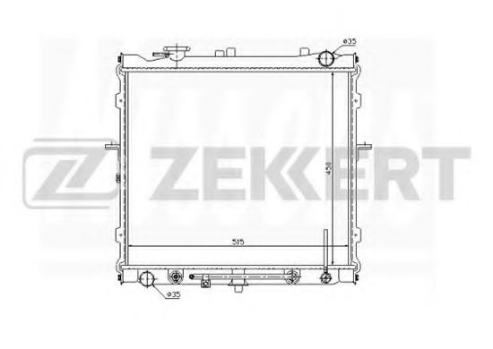 ZEKKERT MK-1063 Радиатор, охлаждение двигателя 