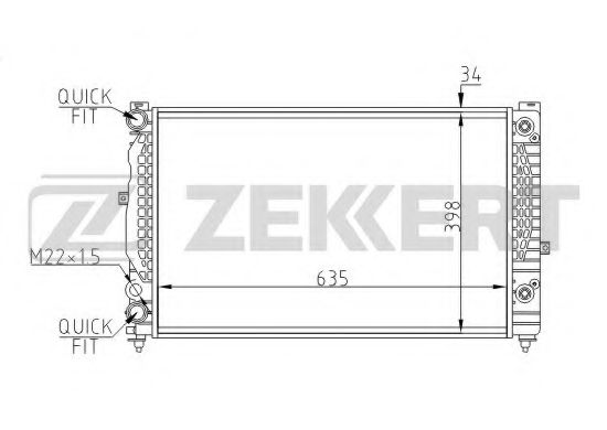 ZEKKERT MK-1064 Радиатор, охлаждение двигателя 
