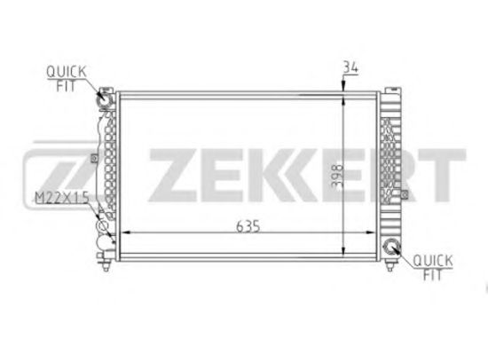 ZEKKERT MK-1066 Радиатор, охлаждение двигателя 