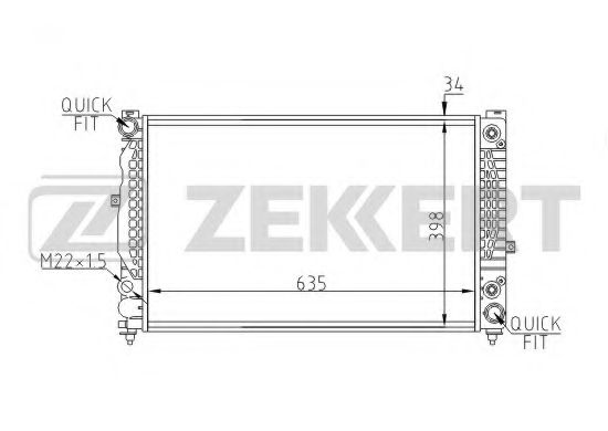 ZEKKERT MK-1067 Радиатор, охлаждение двигателя 