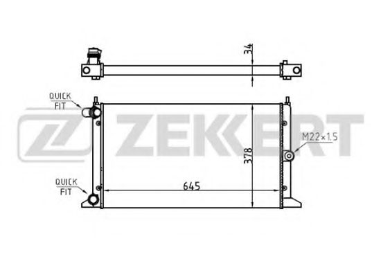 ZEKKERT MK-1068 Радиатор, охлаждение двигателя для VOLKSWAGEN SHARAN (Фольксваген Шаран) ZEKKERT MK-1068 Радиатор, охлаждение двигателя для VOLKSWAGEN SHARAN (Фольксваген Шаран)
