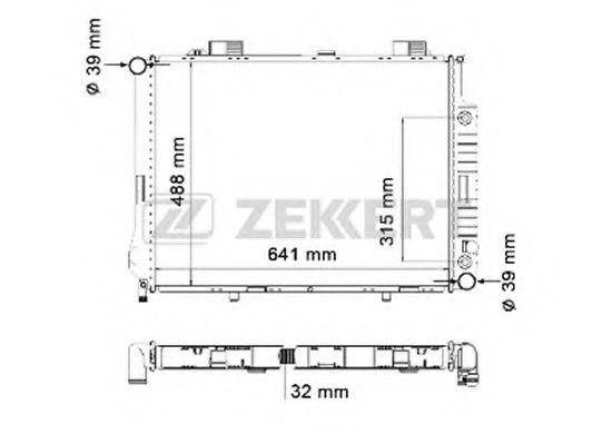 ZEKKERT MK-1069 Радиатор, охлаждение двигателя 