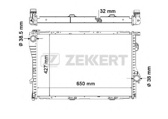 ZEKKERT MK-1071 Радиатор, охлаждение двигателя 
