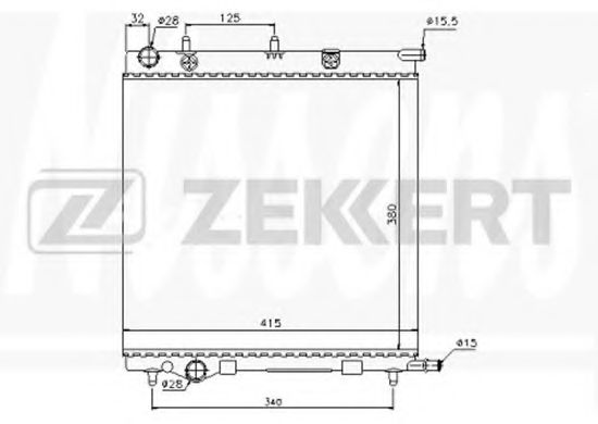 ZEKKERT MK-1074 Радиатор, охлаждение двигателя 