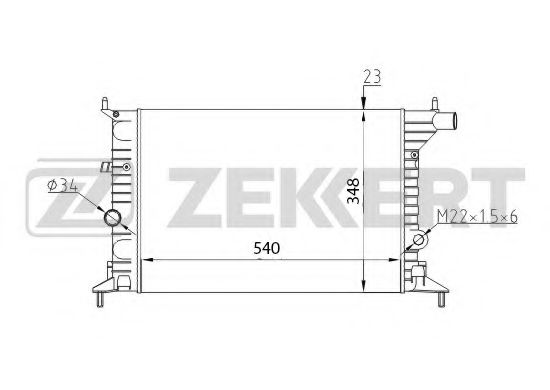 ZEKKERT MK-1076 Радиатор, охлаждение двигателя 