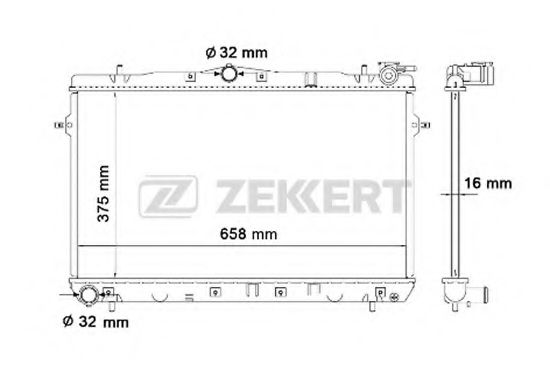 ZEKKERT MK-1080 Радиатор, охлаждение двигателя 