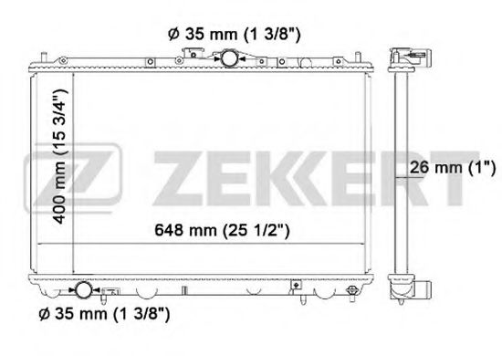 ZEKKERT MK-1081 Радиатор, охлаждение двигателя 