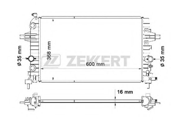 ZEKKERT MK-1084 Радиатор, охлаждение двигателя 