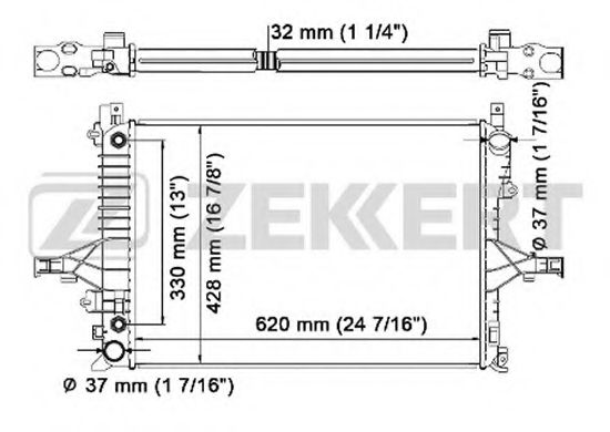 ZEKKERT MK-1100 Радиатор, охлаждение двигателя 