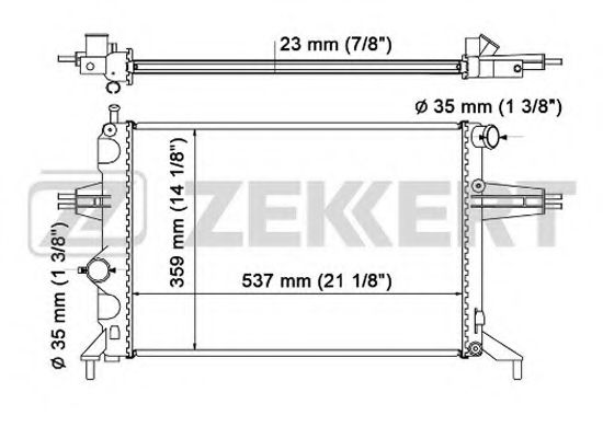 ZEKKERT MK-1112 Радиатор, охлаждение двигателя 