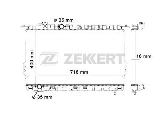 ZEKKERT MK-1119 Радиатор, охлаждение двигателя 
