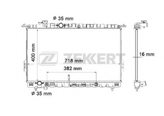 ZEKKERT MK-1120 Радиатор, охлаждение двигателя 