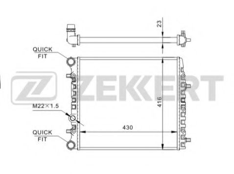 ZEKKERT MK-1139 Радиатор, охлаждение двигателя 