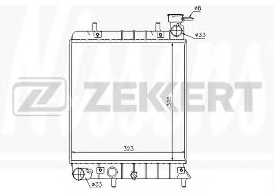 ZEKKERT MK-1142 Радиатор, охлаждение двигателя 