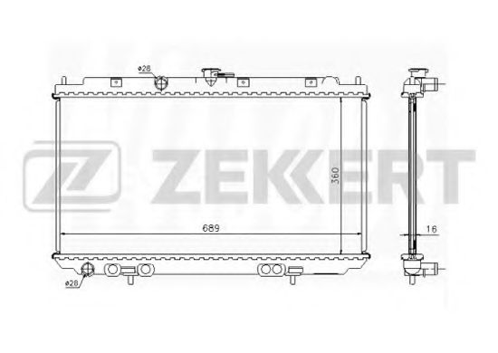 ZEKKERT MK-1144 Радиатор, охлаждение двигателя 
