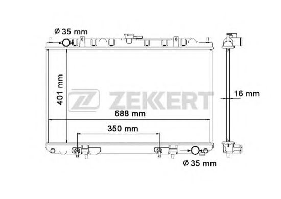 ZEKKERT MK-1147 Радиатор, охлаждение двигателя 