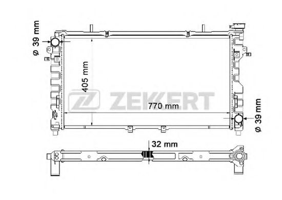 ZEKKERT MK-1149 Радиатор, охлаждение двигателя 