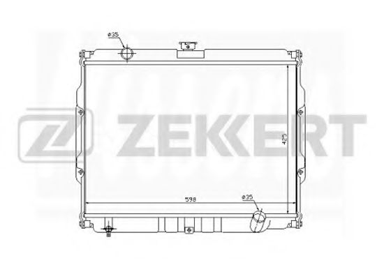 ZEKKERT MK-1154 Радиатор, охлаждение двигателя 