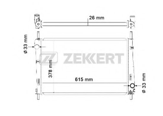 ZEKKERT MK-1157 Радиатор, охлаждение двигателя 