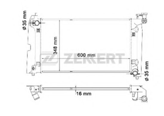 ZEKKERT MK-1166 Радиатор, охлаждение двигателя 