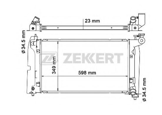 ZEKKERT MK-1167 Радиатор, охлаждение двигателя 