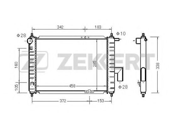 ZEKKERT MK-1181 Радиатор, охлаждение двигателя 