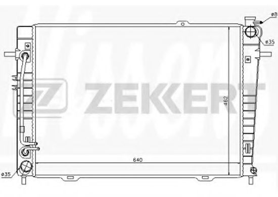 ZEKKERT MK-1192 Радиатор, охлаждение двигателя 