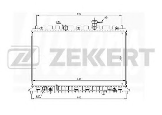 ZEKKERT MK-1194 Радиатор, охлаждение двигателя 