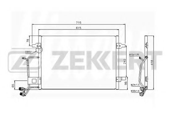ZEKKERT MK-3011 Конденсатор, кондиционер для AUDI (Ауди) ZEKKERT MK-3011 Конденсатор, кондиционер для AUDI (Ауди)