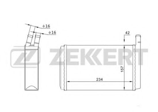 ZEKKERT MK-5007 Теплообменник, отопление салона для VOLKSWAGEN JETTA (Фольксваген Жэтта) ZEKKERT MK-5007 Теплообменник, отопление салона для VOLKSWAGEN JETTA (Фольксваген Жэтта)