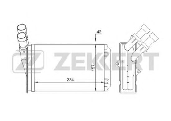 ZEKKERT MK-5020 Теплообменник, отопление салона для PEUGEOT (Пежо) ZEKKERT MK-5020 Теплообменник, отопление салона для PEUGEOT (Пежо)