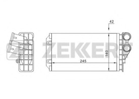 ZEKKERT MK-5044 Теплообменник, отопление салона для CITROËN C4 I (CитроËн С4 и) ZEKKERT MK-5044 Теплообменник, отопление салона для CITROËN C4 I (CитроËн С4 и)