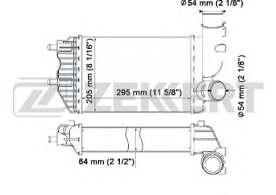 ZEKKERT MK-6002 Интеркулер для CITROëN (Cитроëн) ZEKKERT MK-6002 Интеркулер для CITROëN (Cитроëн)
