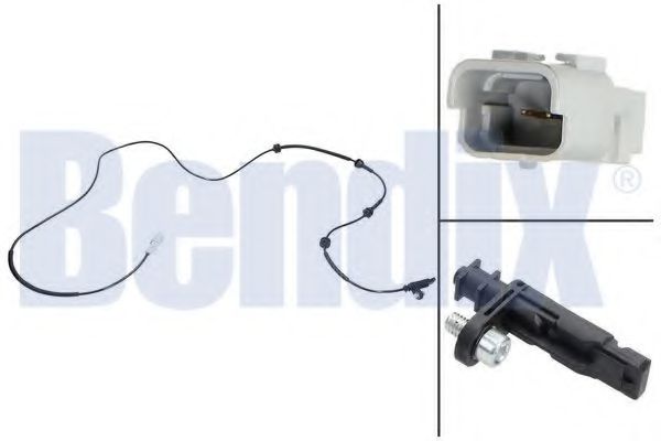 BENDIX 058406B Датчик, частота вращения колеса для PEUGEOT 407 (Пежо 407) BENDIX 058406B Датчик, частота вращения колеса для PEUGEOT 407 (Пежо 407)