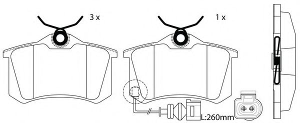 FIT FP3260E Тормозные колодки для VOLKSWAGEN (Фольксваген) FIT FP3260E Тормозные колодки для VOLKSWAGEN (Фольксваген)