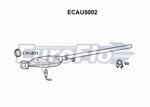 EuroFlo ECAU5002 Катализатор для AUDI 100 (Ауди 100) EuroFlo ECAU5002 Катализатор для AUDI 100 (Ауди 100)