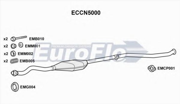 EuroFlo ECCN5000 Катализатор для CITROËN AX (CитроËн Аx)