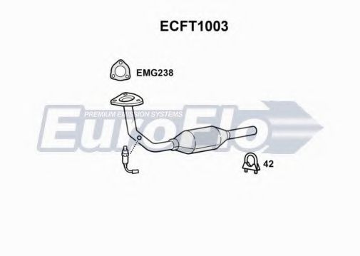 EuroFlo ECFT1003 Катализатор для FIAT CINQUECENTO (Фиат Cинqуэcэнто) EuroFlo ECFT1003 Катализатор для FIAT CINQUECENTO (Фиат Cинqуэcэнто)