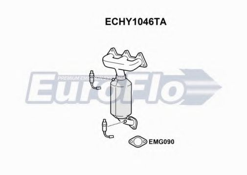 EuroFlo ECHY1046TA Катализатор для HYUNDAI SANTA FE I (Хендай Санта фэ1)