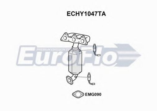 EuroFlo ECHY1047TA Катализатор для HYUNDAI SANTA FE I (Хендай Санта фэ1)