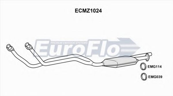 EuroFlo ECMZ1024 Катализатор для MERCEDESBENZ (Мерседес бенц) EuroFlo ECMZ1024 Катализатор для MERCEDESBENZ (Мерседес бенц)