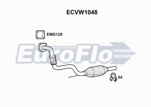 EuroFlo ECVW1048 Катализатор для VOLKSWAGEN VENTO (Фольксваген Венто) EuroFlo ECVW1048 Катализатор для VOLKSWAGEN VENTO (Фольксваген Венто)