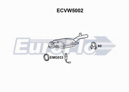 EuroFlo ECVW5002 Катализатор для VOLKSWAGEN CORRADO (Фольксваген Cоррадо) EuroFlo ECVW5002 Катализатор для VOLKSWAGEN CORRADO (Фольксваген Cоррадо)