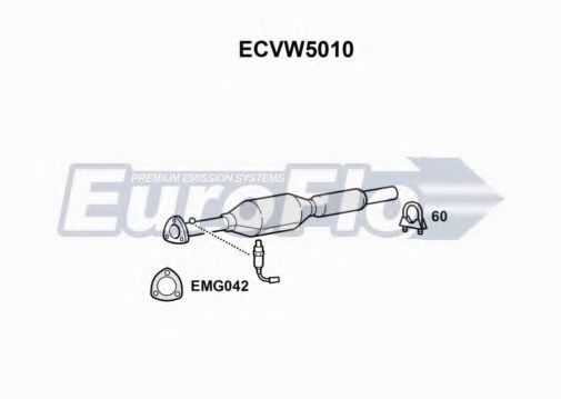 EuroFlo ECVW5010 Катализатор для VOLKSWAGEN CORRADO (Фольксваген Cоррадо) EuroFlo ECVW5010 Катализатор для VOLKSWAGEN CORRADO (Фольксваген Cоррадо)
