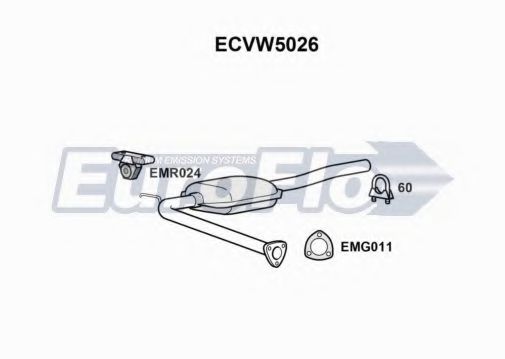 EuroFlo ECVW5026 Катализатор для VOLKSWAGEN T4 MULTIVAN (Фольксваген Т4 мултиvан) EuroFlo ECVW5026 Катализатор для VOLKSWAGEN T4 MULTIVAN (Фольксваген Т4 мултиvан)