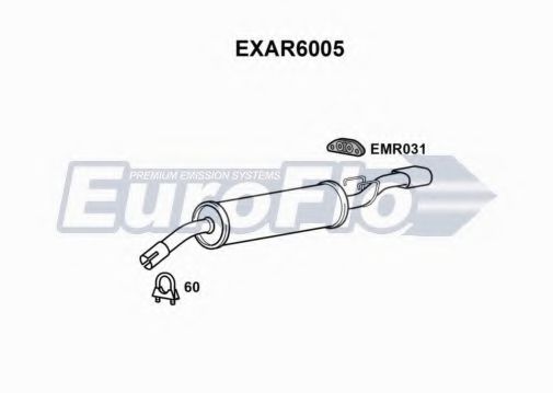 EuroFlo EXAR6005 Глушитель выхлопных газов конечный 
