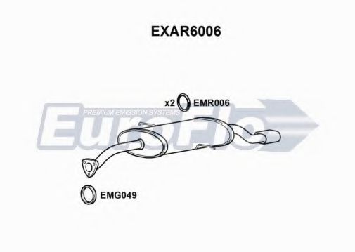 EuroFlo EXAR6006 Глушитель выхлопных газов конечный 
