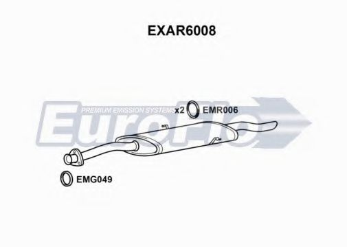 EuroFlo EXAR6008 Глушитель выхлопных газов конечный 