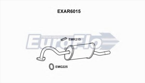 EuroFlo EXAR6015 Глушитель выхлопных газов конечный 